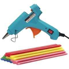 Bandook 20W Turquoise Glue Gun with 10 Pcs Fluorescent Glue Sticks