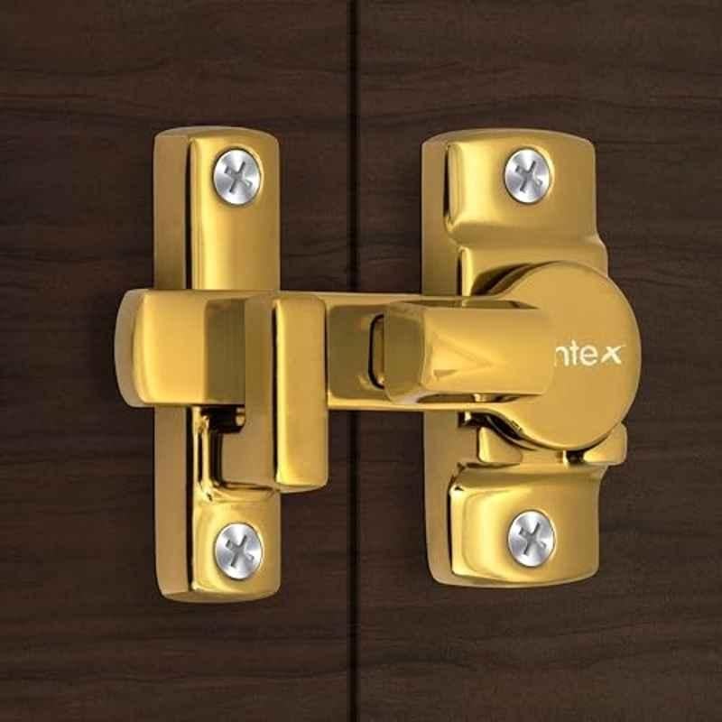 Plantex Zinc PVD Gold Door Baby Latch Lock for Bathroom, DTK-250