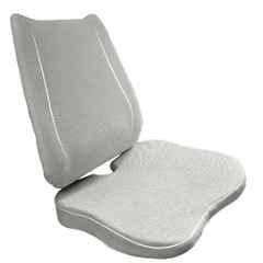 Betterhood Memory Foam & Cotton Grey Backrest & Seat Cushion Combo, Size: Universal