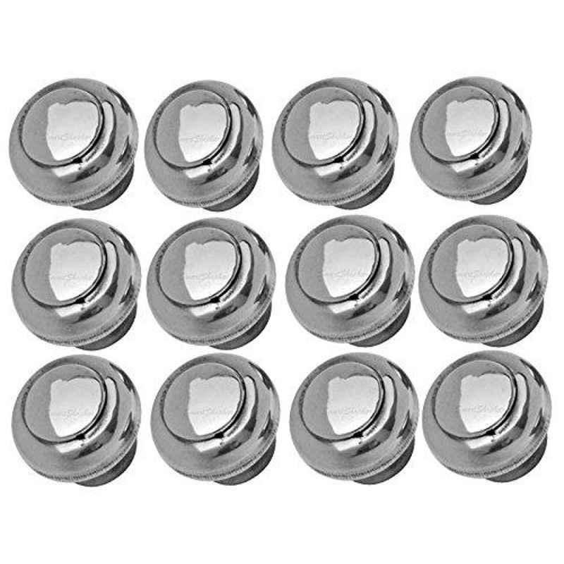 Smart Shophar 1.25 inch Stainless Steel Silver Buick Door Knob, SHA40KB-BUIC-SL1.25-P12 (Pack of 12)