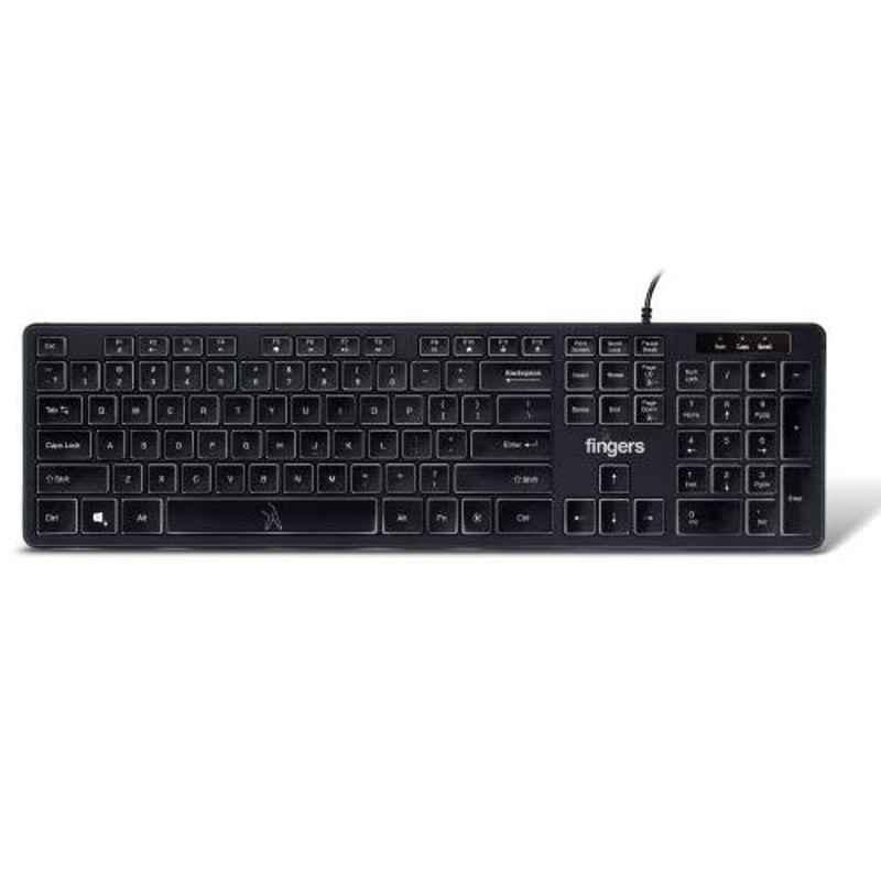 Fingers Magnifico Moonlit Backlit Wired USB Keyboard