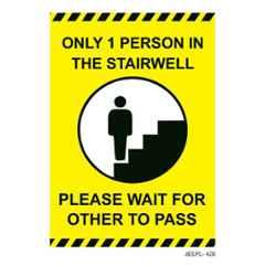 Jeepl Only 1 Person in the Stairwell Sticker, jeepl-428