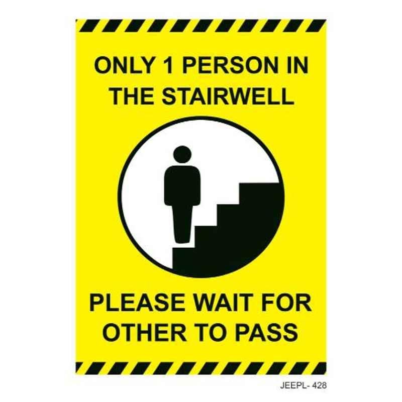 Jeepl Only 1 Person in the Stairwell Sticker, jeepl-428