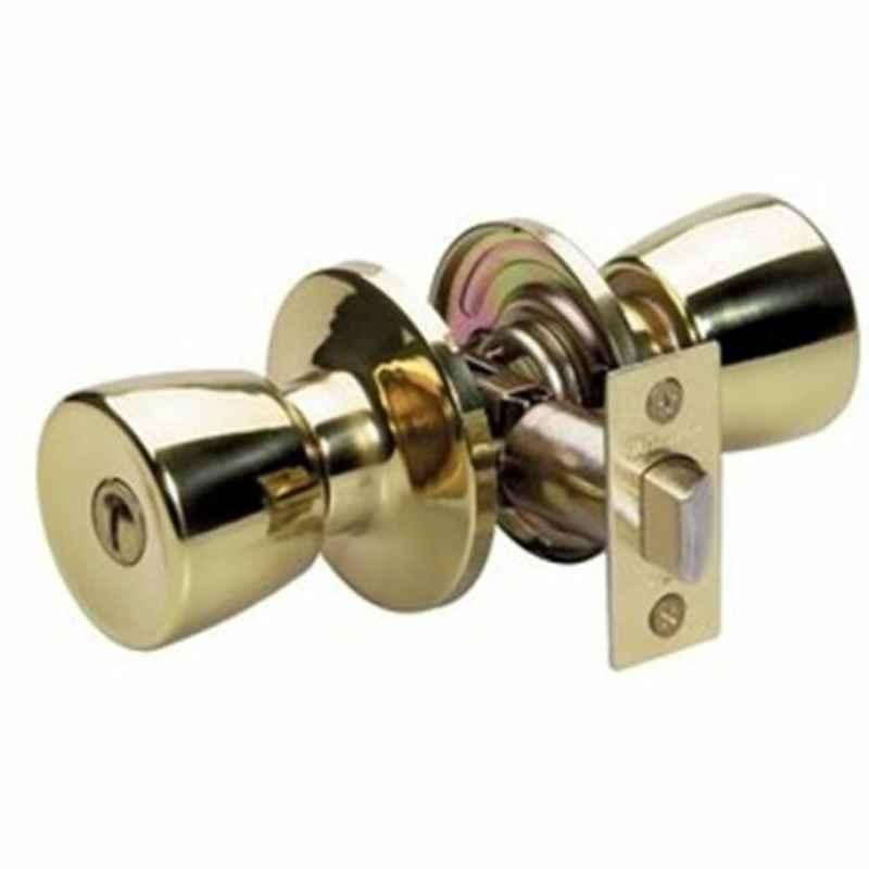 Master Lock 60-70mm Brass Polished Privacy Door Knob, MLTUO0303