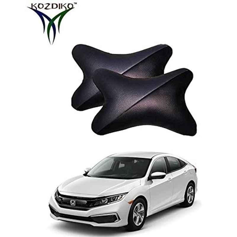 Kozdiko 2 Pcs Grey & Black Car Neck Rest Pillow Cushion Set for Chevrolet Optra