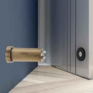 Plantex Stainless Steel Antique Brass Wall Mounted Door Stopper, APS-1117 (Pack of 3)