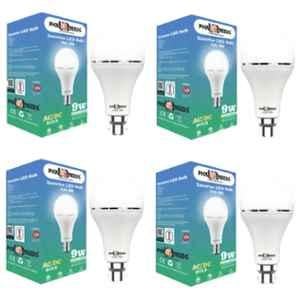 Pick Ur Needs 9W Rechargeable Inverter LED Bulb for Home Emergency, EL-i9W (Pack of 4)