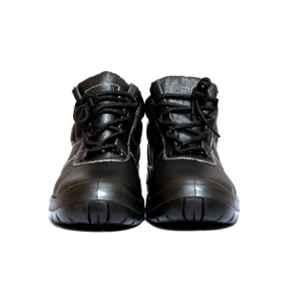 Darit ES-262-9 Leather Steel Toe Non Slip Black Work Safety Shoes, Size: 9