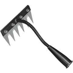 MAXAGRO 18cm 6 Teeth Carbon Steel & Iron Hand Weeding Rake