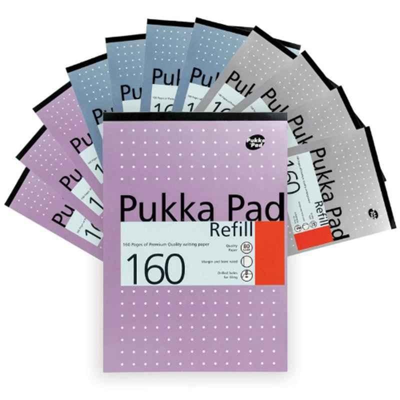Pukka Pad Refill A4 80 GSM 160 Sheets Assorted line Ruled Paper
