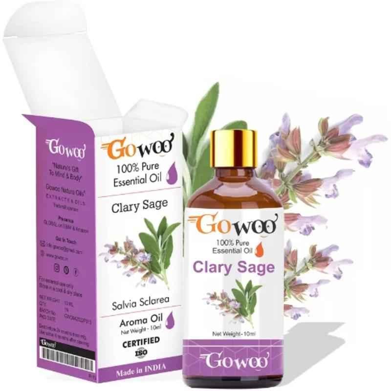 GoWoo 10ml Virgin & Undiluted Clary Sage Oil for Skin Care & Hair, GoWoo-P-15