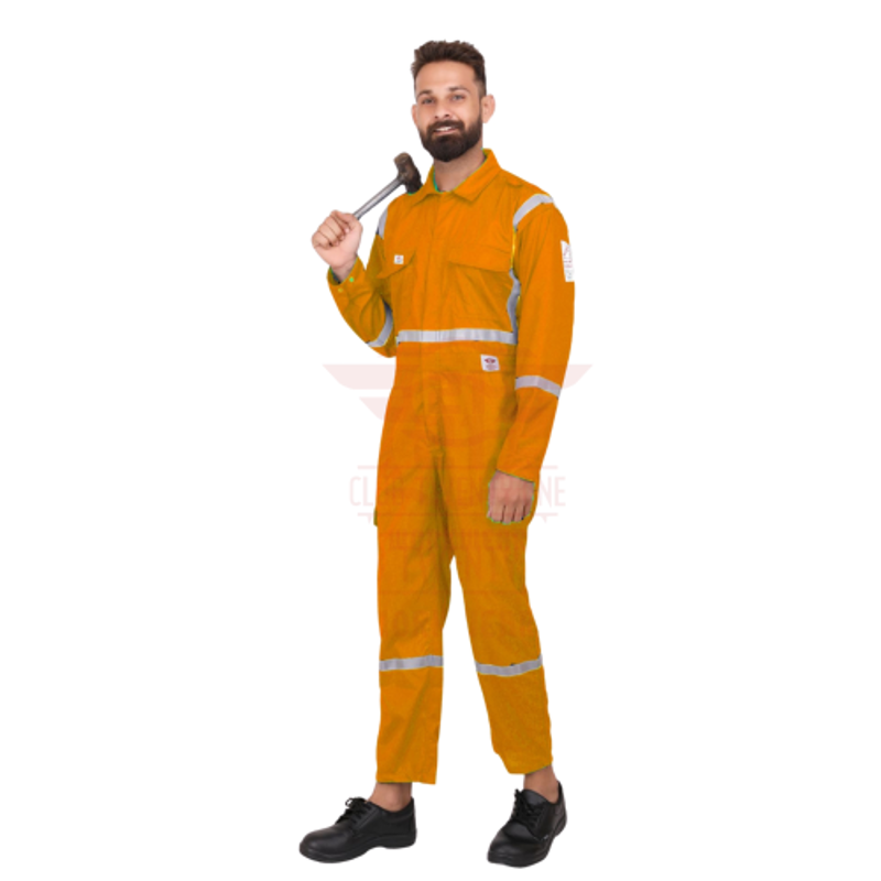 Club Twenty One Workwear IFR PRO Max Aramid Orange Safety Coverall, 3018, Size: L