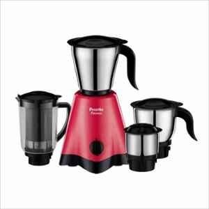 Preethi Crown Plus 600W Red & Black Super Extractor Juicer Mixer Grinder with 4 Jars, MG-258