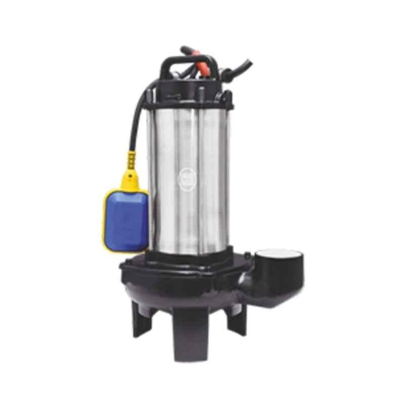CRI 1HP 340-70lpm Single Phase Dewatering & Sewage Submersible Cutter Pump with 2-10m Head Range & 1 Year Warranty, SLC-3D-07CS