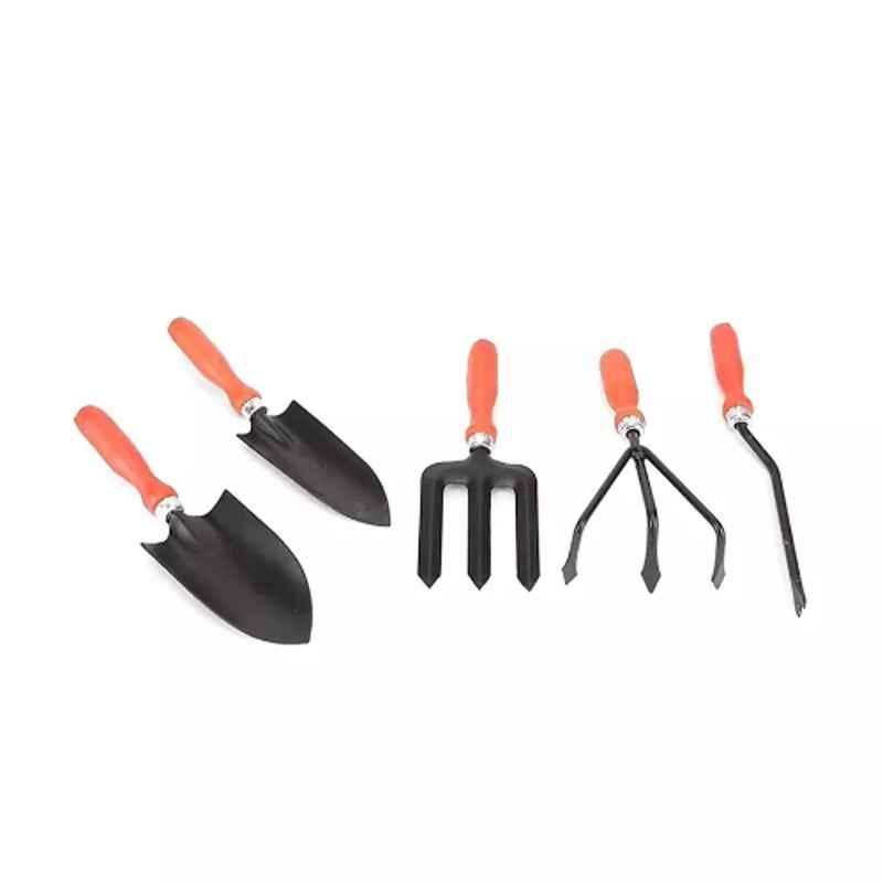 CloudNursery 5 Pcs Wooden Orange Gardening Tool Set