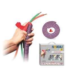 Noveau Safe-T-1ST 28mm 1.5mm Virgin HDPE Metallic Violet Cable Zipper with Colour Box, NSFZ28MV1105 (Pack of 2)