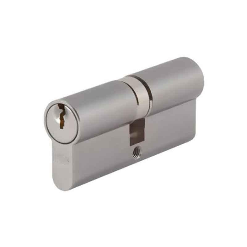 Union 64mm Satin Chrome Euro Profile Double Cylinder Lock, 2X18_SC_AA