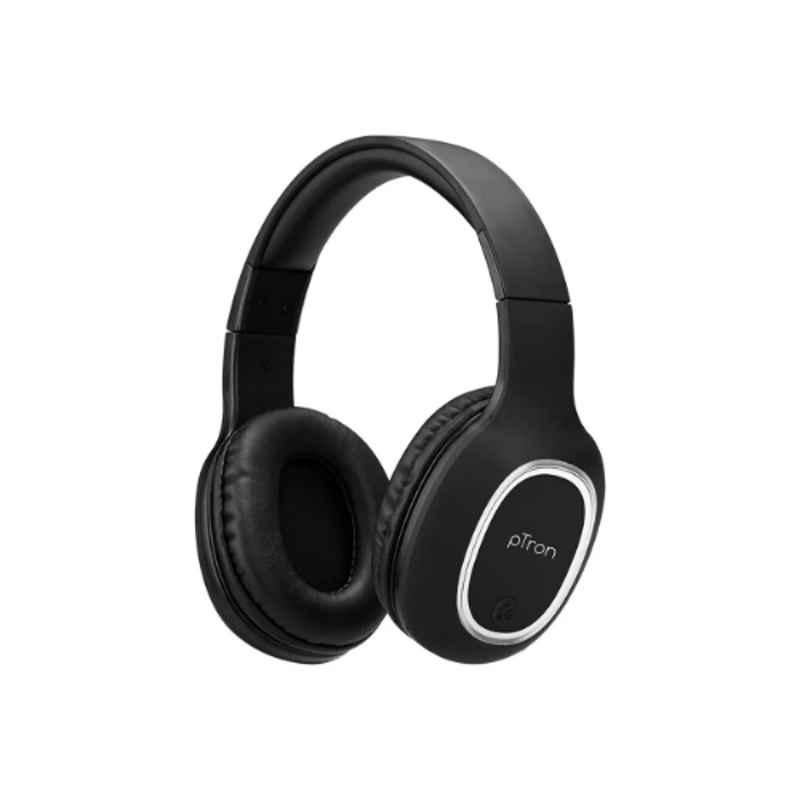 Ptron Soundster Lite Black Wireless Headphones with Deep Bass