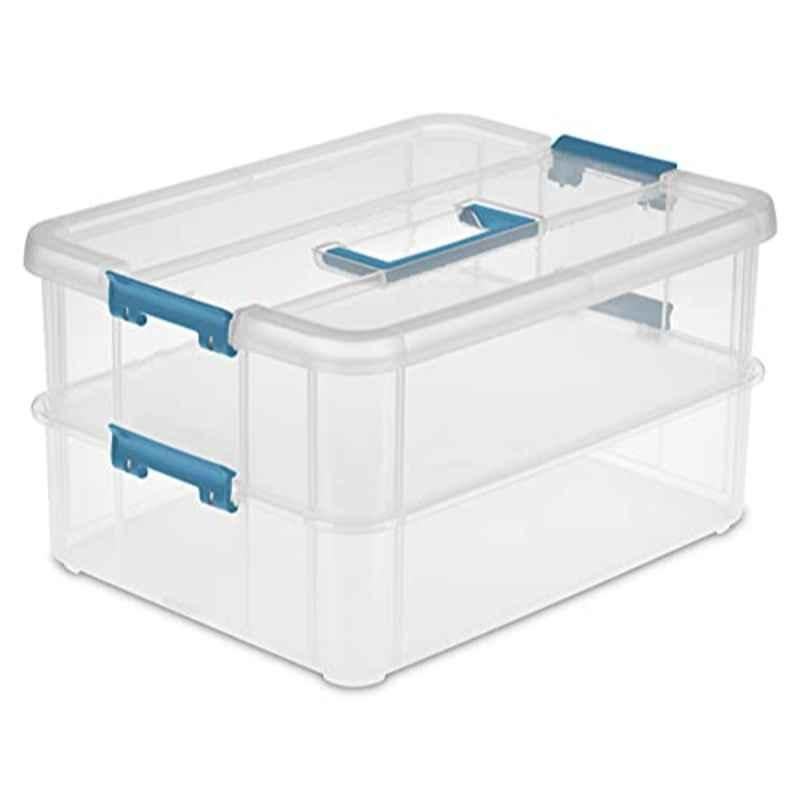 Sterilite 2 Layer Stack & Carry Box with Handle, 14228604