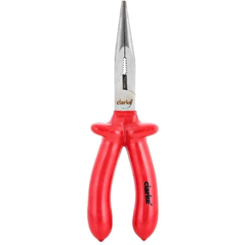 Clarke 8 inch Red Insulated Long Nose Plier, NPLI8C