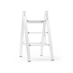 Corvids 150kg 3 Steps Aluminum White Foldable Ladder with Wide Anti-Slip Pedal, CASL-03W