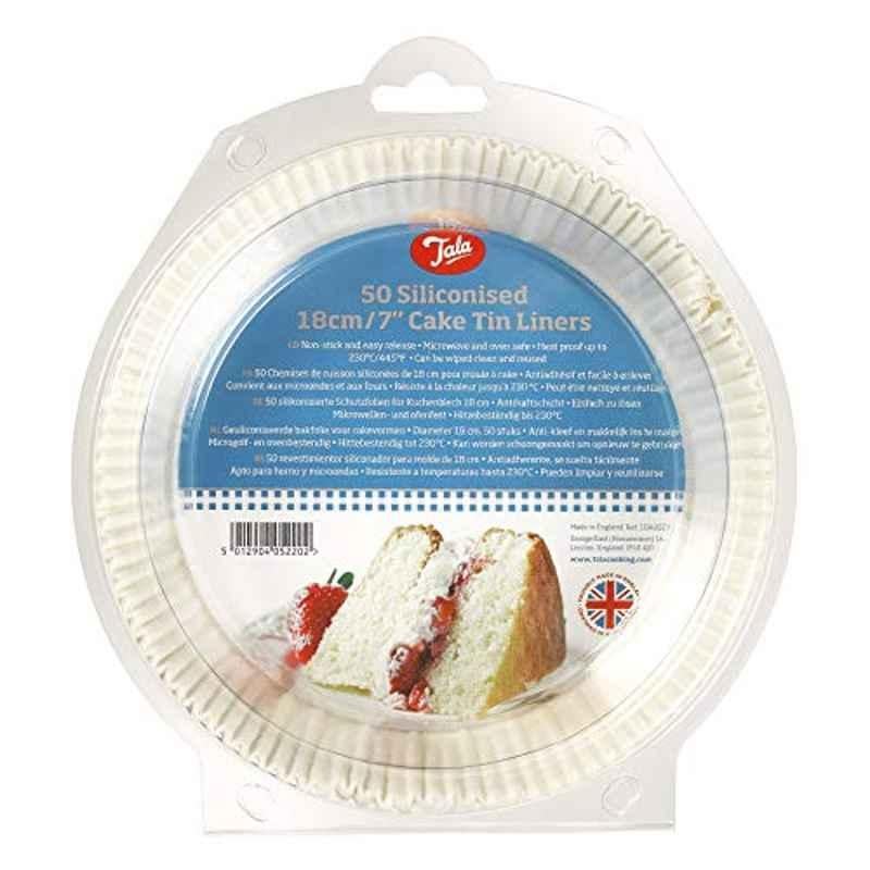 Tala 7 inch Silicone Cake Tin Liners, 10A05220 (Pack of 50)