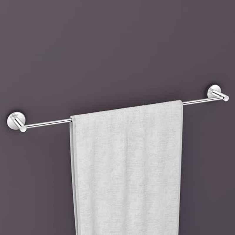 Plantex Stainless Steel Towel Holder for Bathroom/24 inch Single Towel Rod/Towel Hanger/Stand/Bathroom Accessories Chrome