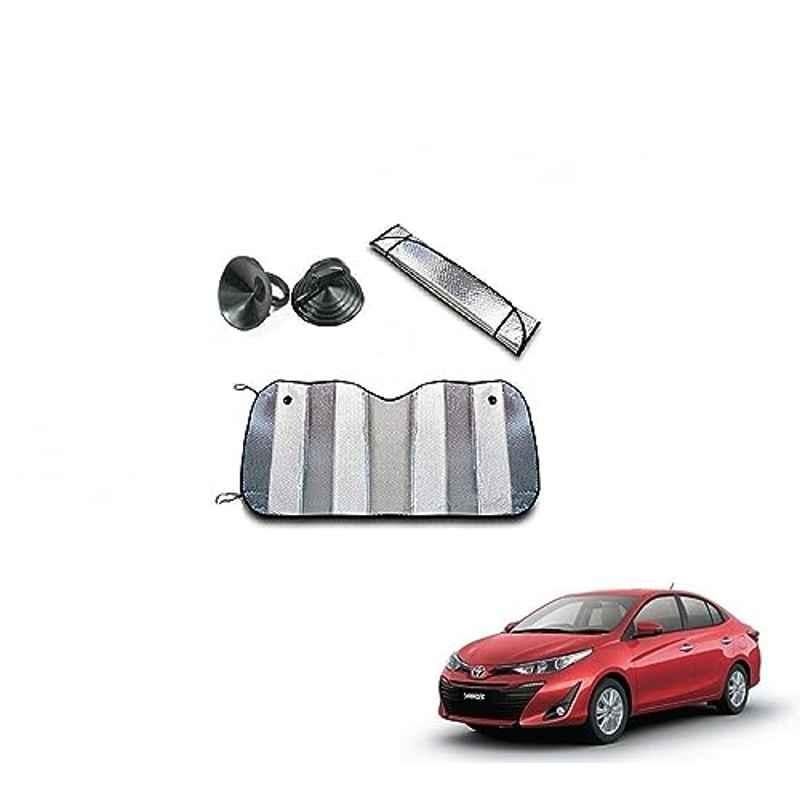 Kozdiko Aluminium Foil UV Protection Silver Windshield Sun Shade for Toyota Yaris
