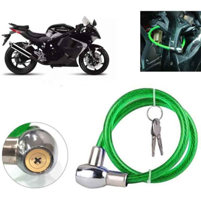 Auto Pearl PVC & Plastic Green Heavy Duty Cable Lock for GT250R, 299