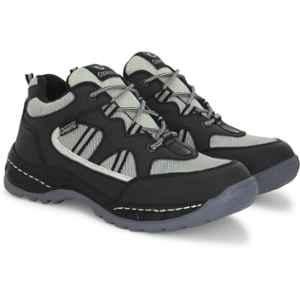 Ozarro Genuine Leather Steel Toe Black & White Safety Shoes, S4454, Size: 6