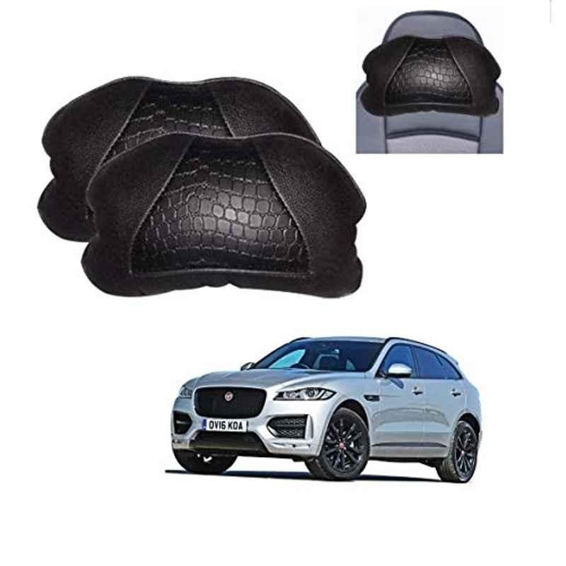 Kozdiko 2 Pcs Black Neck Rest Cushion Pillow Set for Jaguar F-Pace