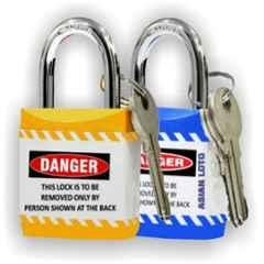Asian Loto Yellow & Blue Regular Shackle Jacket Padlock, ALC-LPR-YB (Pack of 2)