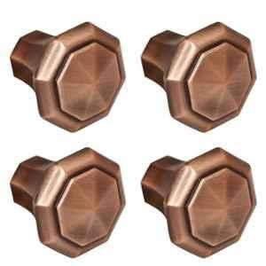 Plantex Knobs for Drawer/Octagon Shape Drawer Knobs/Knobs for Cabinets/Pull-Push Knobs for Kitchen/Bedroom Drawer (Pack of 4) DTK-302, Antique Copper