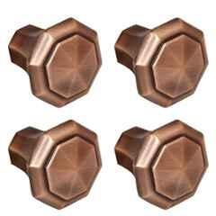 Plantex Knobs for Drawer/Octagon Shape Drawer Knobs/Knobs for Cabinets/Pull-Push Knobs for Kitchen/Bedroom Drawer (Pack of 4) DTK-302, Antique Copper