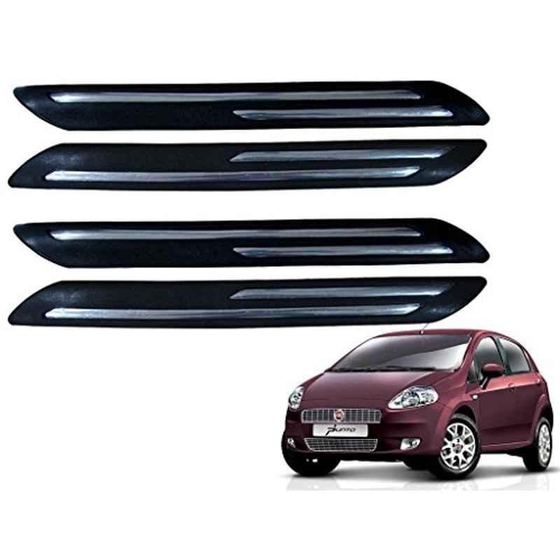 Kozdiko 4 Pcs Double Chrome Bumper Protector Set for Fiat Punto