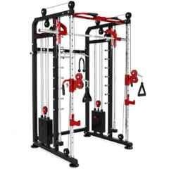 GYM24 Equipment 80kg Capacity Metal Black & Red Multi Functional Trainer Smith Machine with ISI Mark