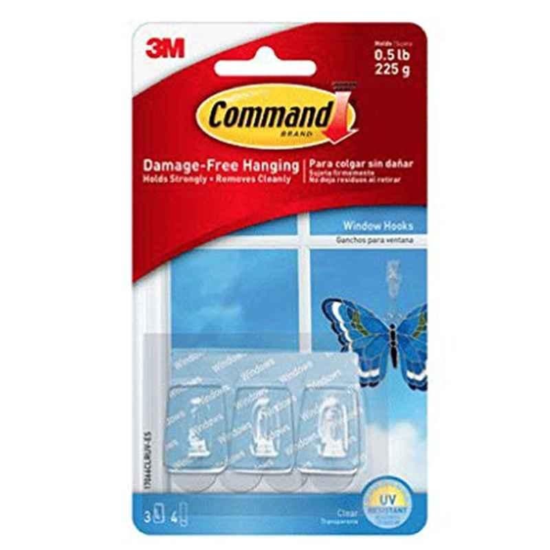 Command Plastic Clear Window Hook, 17066UV
