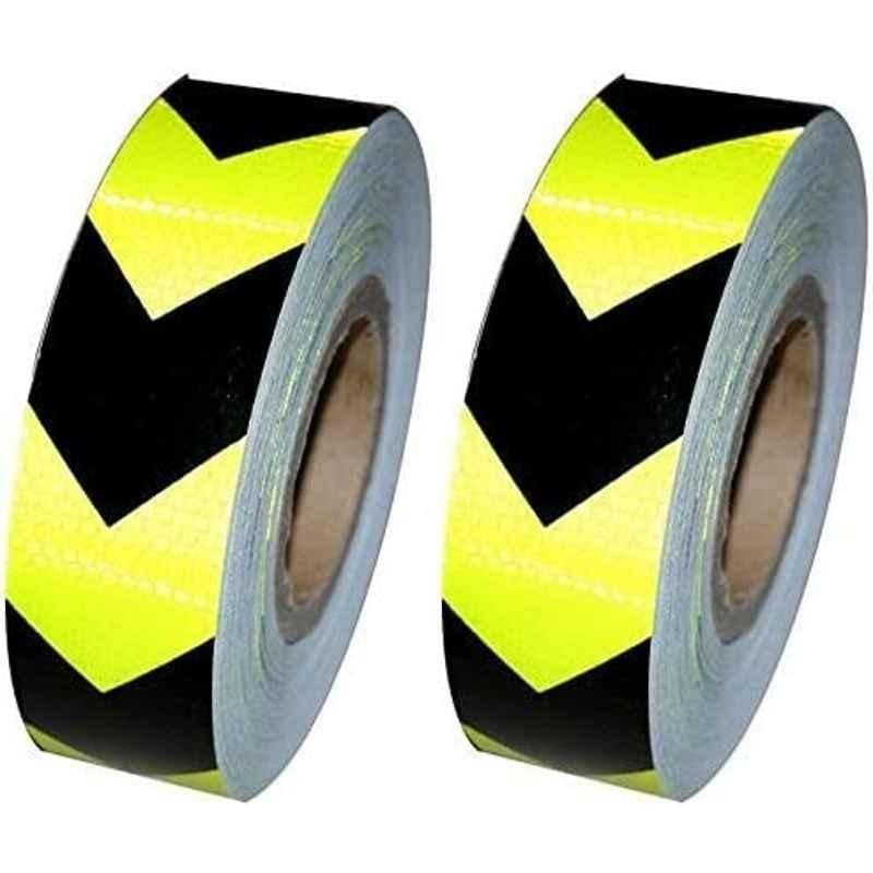 Abbasali Green & Black Vehicle Night Reflective Safety Warning Tape Sticker
