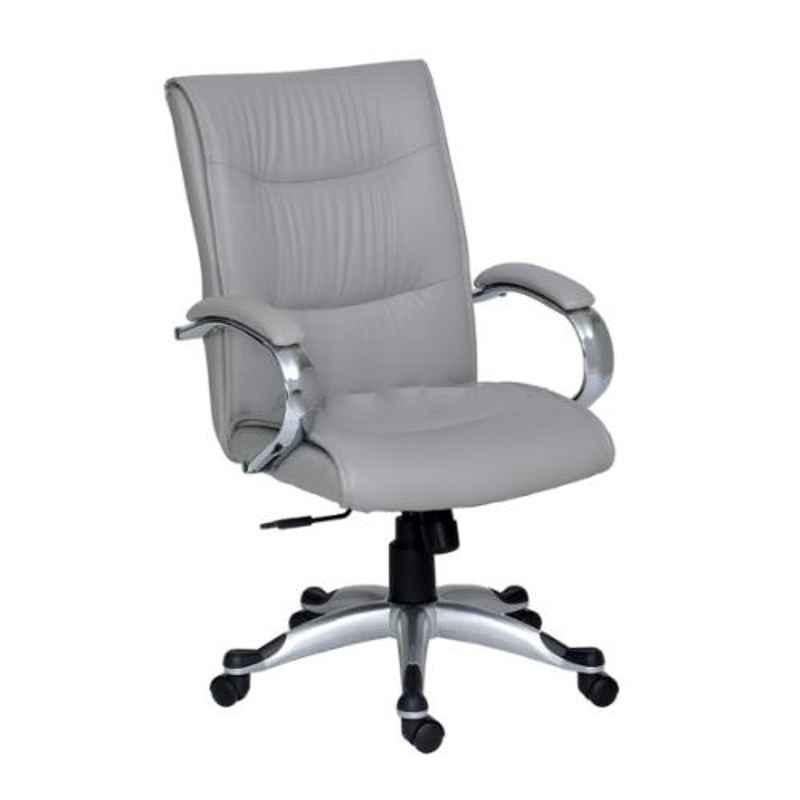 Modern India Leatherette Grey High Back Office Chair, MI288 (Pack of 2)