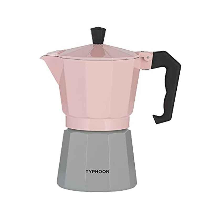 Typhoon Cafe Concept 1401.795 6 Cups Aluminium Pink & Grey Espresso Maker