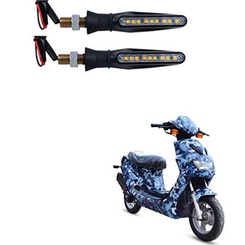 Kozdiko 4 Pcs Plastic Front & Rear Side Sleek Yellow Bike Indicator Set for Hero Electric AXLHE 20