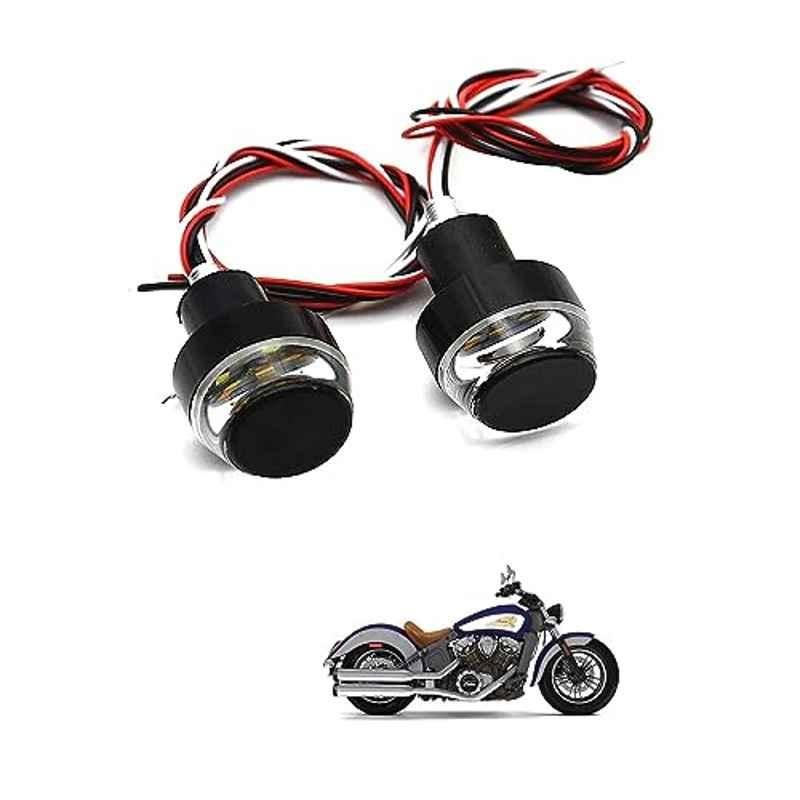 Kozdiko 2 Pcs Dual Colour Motorcycle LED Indicator Turn Signal Handle Bar Light Set for Indian X Scout