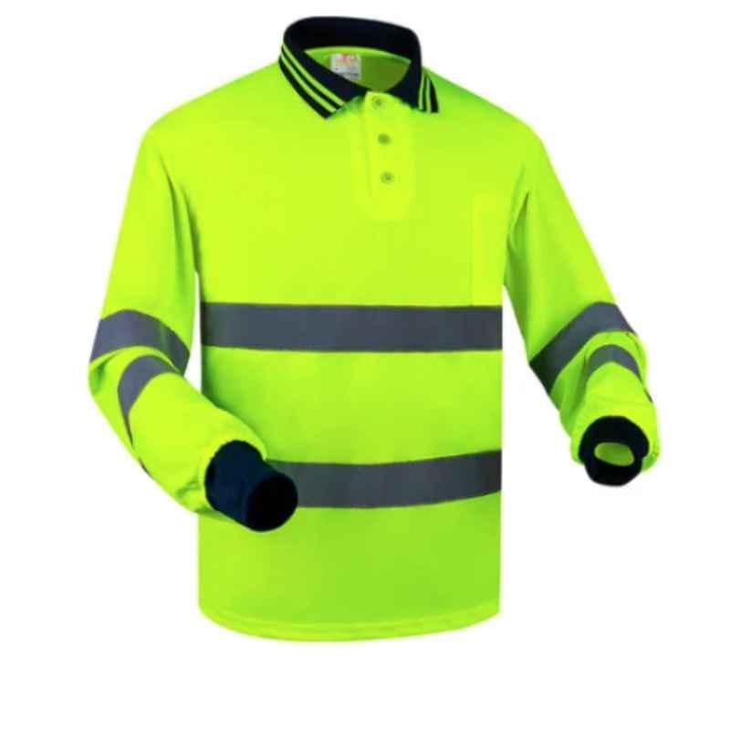 Empiral Polo Ii E104793101 Yellow 130 GSM Full Sleeves T-Shirt, Size: M