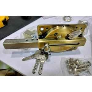 Plantex Interlock for Home/Heavy Brass 6 Turn Lever Interlock/Mortise Locks for Shop, Office with 3 Computerised Key PARMANU, Antique Brass