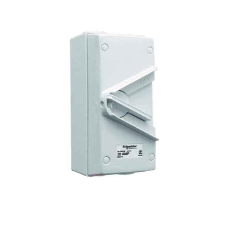 Schneider 20A 440V IP66 Weatherproof Triple Pole Surface Mount Isolating Switch