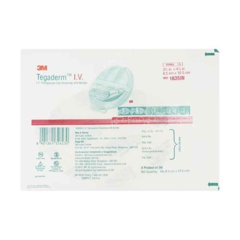 3M Tegaderm IV Transparent Dressing Film, 1635IN (Pack of 50)