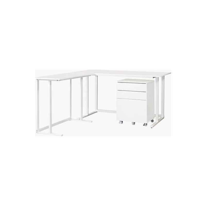 Homebox 100x40x75cm MDF White Arild Narrow Study Desk, 162158056