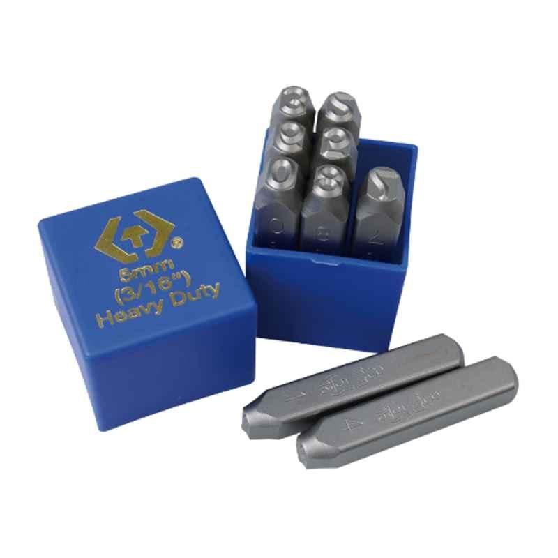 King Tony 9 Pcs Chrome Vanadium Alloy Steel Marking Punch Set, 11409SQ04