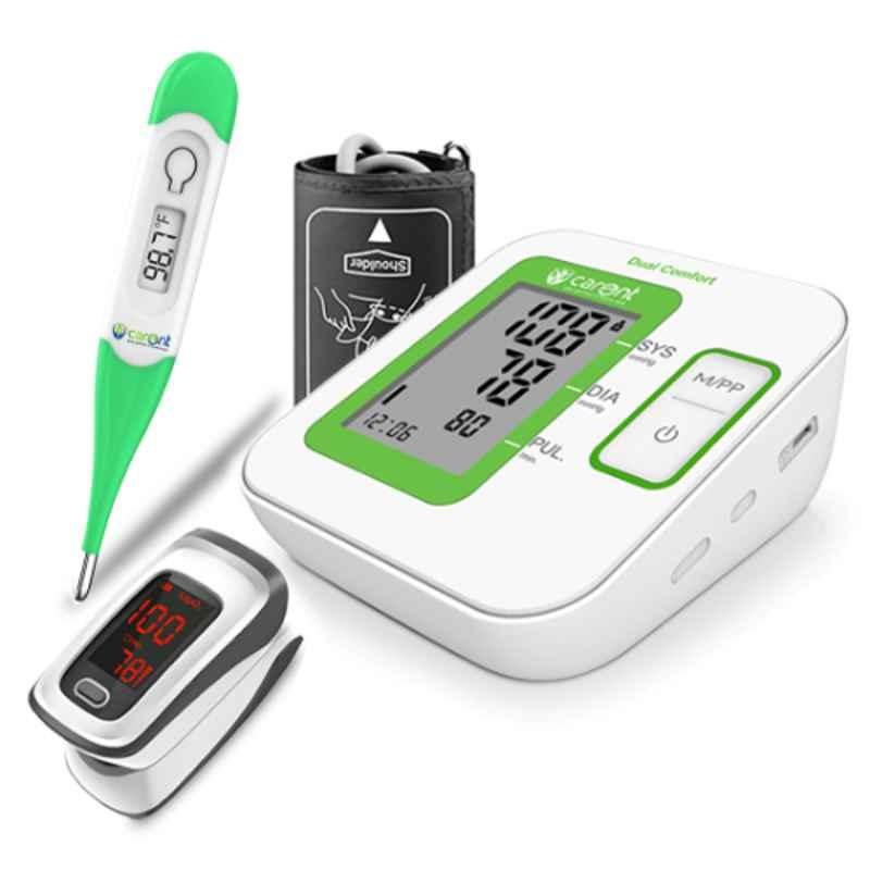 Carent Automatic Blood Pressure Machine, Pulse Oximeter & Thermometer Set
