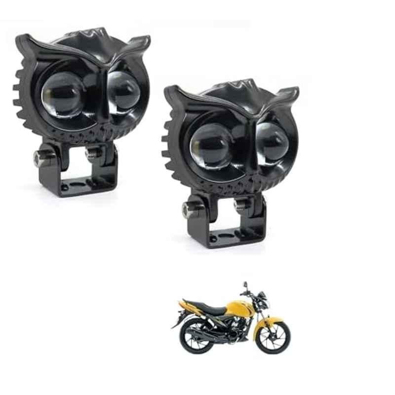 Kozdiko 2 Pcs Yellow & White Owl Eye Shape LED Amber Fog Light Set for Maruti Suzuki Slingshot Pulse